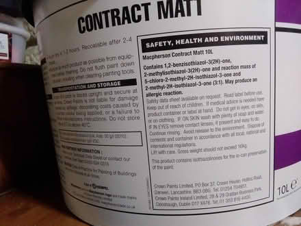 Photo of free 10 litres of matt white paint (Tetbury. GL88YT) #2