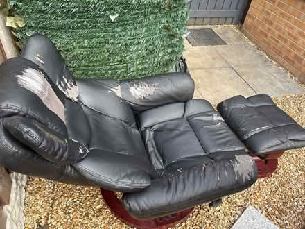 Photo of free Black Recliner & Footstool (Sheffield, Heeley, S2) #4