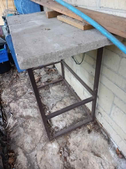Photo of free Metal and concrete workbench (Bathford BA1) #2