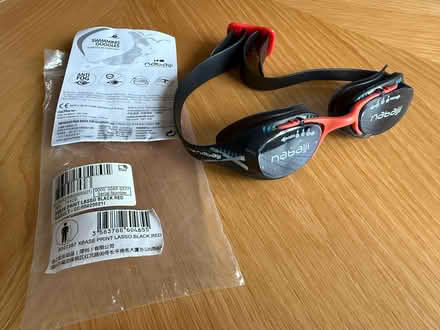 Photo of free Swim goggles - new and unused - black with red highlights (Lower Earley RG6) #1