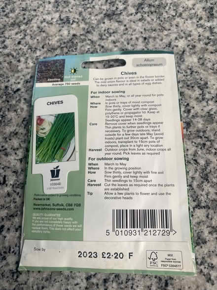 Photo of free Chives seeds (Wanstead E11) #1