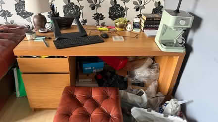 Photo of free IKEA hardwood desk (ML4 Bellshill) #1