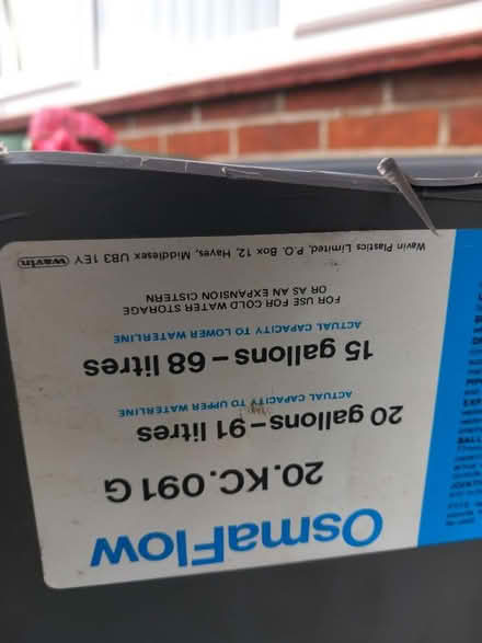 Photo of free A.pair of large water reservoirs from loft (Rose Hill OX4) #2