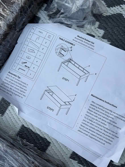 Photo of free Outdoor rattan style table (Tooting SW17) #3