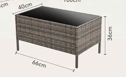 Photo of free Outdoor rattan style table (Tooting SW17) #1