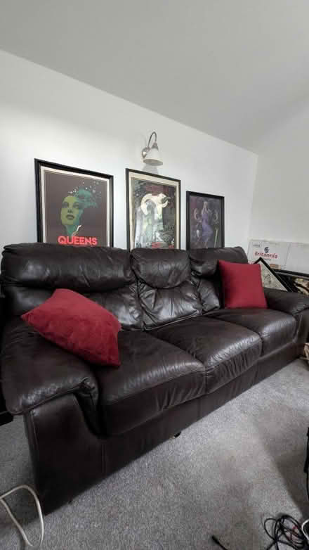 Photo of free Leather sofa bed (AL2) #1