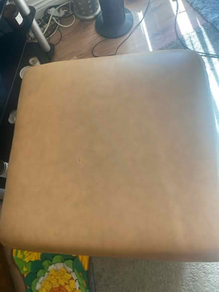 Photo of free Large leather foot stool (Wickford) #1