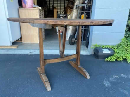 Photo of free Round wood table (gate leg) (Pleasant Hill) #3