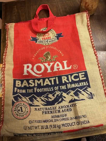 Photo of free Basmati Rice Burlap Bag (Kensington) #1