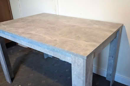 Photo of free Dining Table Grey Stone Pattern (PL4 Greenbank.) #1