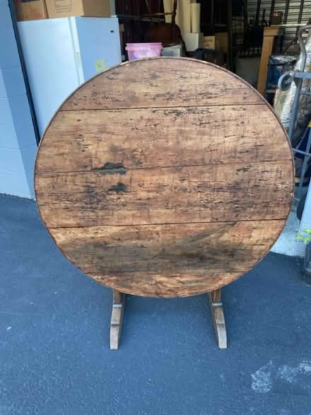 Photo of free Round wood table (gate leg) (Pleasant Hill) #2