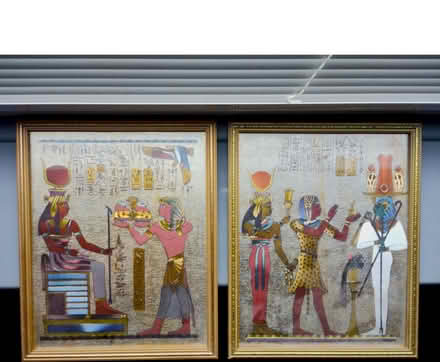 Photo of free A Pair of Framed 'Ancient Egyptian' Pictures (West Bletchley MK3) #1