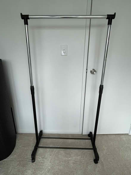 Photo of free Garment rack on wheels (Milford) #1