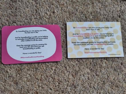 Photo of free Breastfeeding cards (Blaby LE8) #2