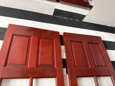 Photo of free 2 glass wooden doors (Longsight M12) #1