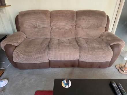 Photo of free Brown 2 & 3 Seater Sofa (North Worcester Park) #2