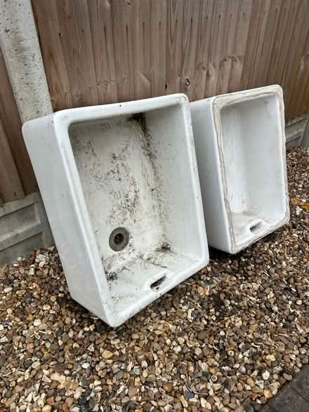 Photo of free Assortment of plant pots and metal patio table (Welwyn AL6) #2