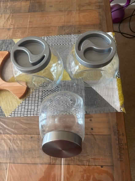 Photo of free 3 glass storage jars (Uxbridge UB10) #1