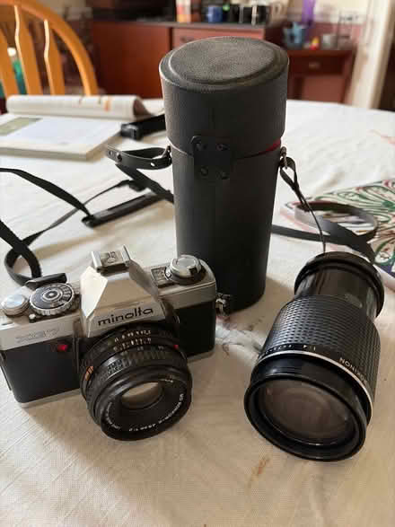 Photo of free Minolta camera and Rokinon lens (White Plains) #1