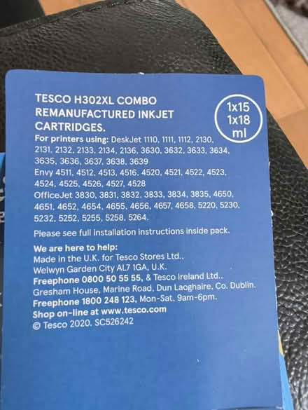 Photo of free Ink jet ink HP302 XL (Neasden NW10) #3