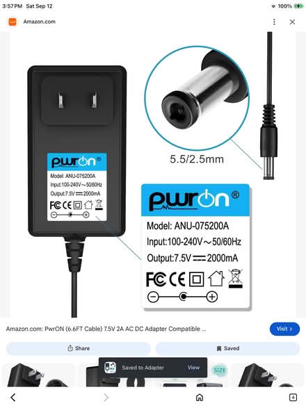 Photo of free Power adapter (Sunnyvale (Ajax Drive)) #2