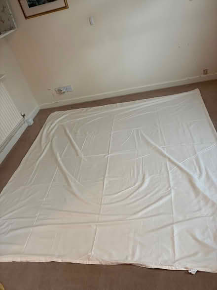 Photo of free King-size cream polyester duvet cover (Great Boughton CH3) #1