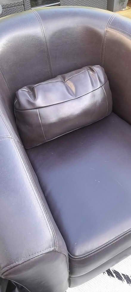 Photo of free Two leather tub chairs (Swarcliffe LS14 5) #2
