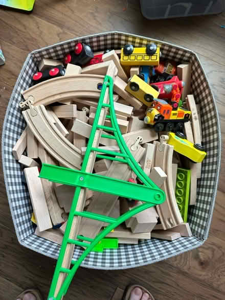Photo of free Wooden Train Set Toys (West Cary, Ridgefield Farms) #1