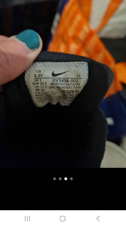 Photo of free Nike trainers junior size 3 (NG15) #2