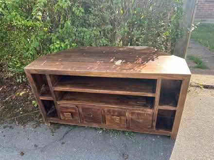Photo of free Wooden Corner unit / tv stand (South Oxhey WD19) #1