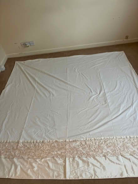 Photo of free Cream king size duvet cover with embroidery and beading (Great Boughton CH3) #1