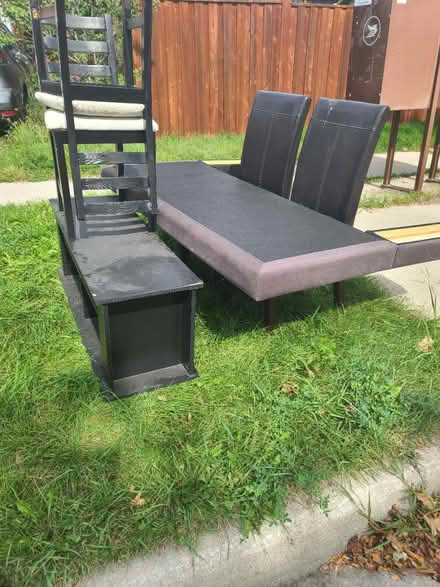 Photo of free Four chairs and a headboard (Mississauga Ontario Canada) #1