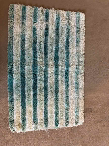 Photo of free Blue striped bath mat (Great Boughton CH3) #1