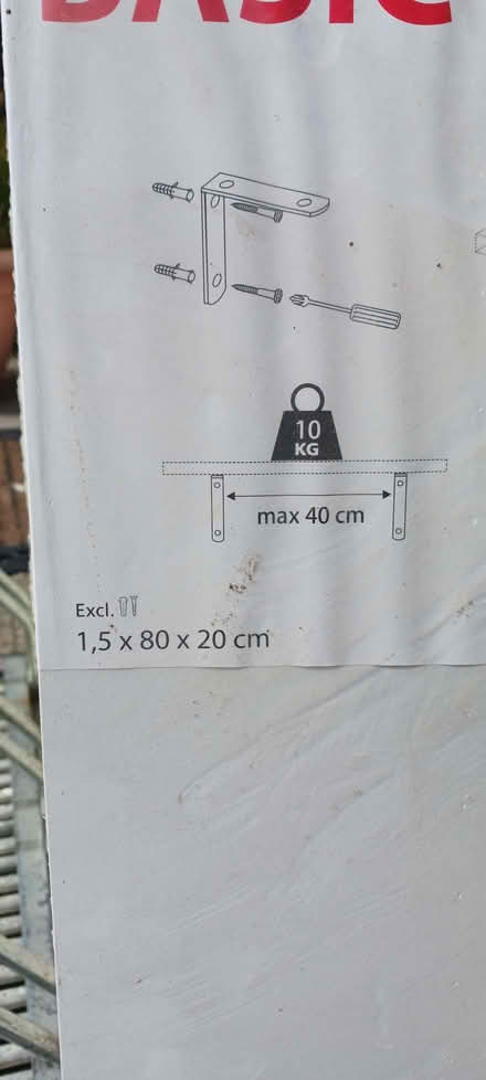 Photo of free Basic white shelf kit- new (Dean Court OX2) #2