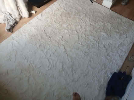 Photo of free White fuzzy rug (Balham SW17) #1