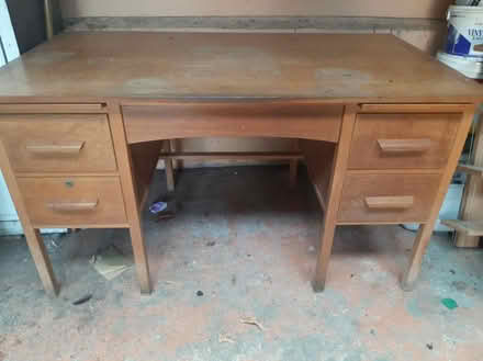 Photo of free Oak wooden desk (Chester) #1