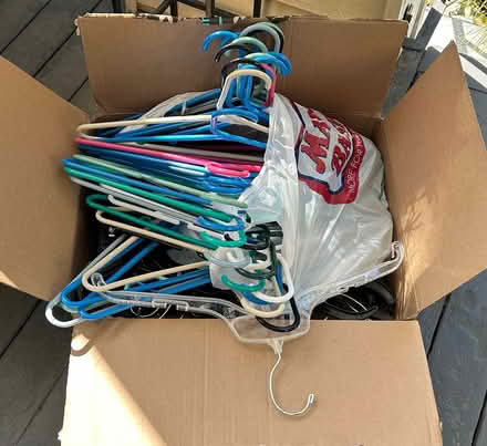 Photo of free Assorted plastic clothes hangers (Near Union Square) #1