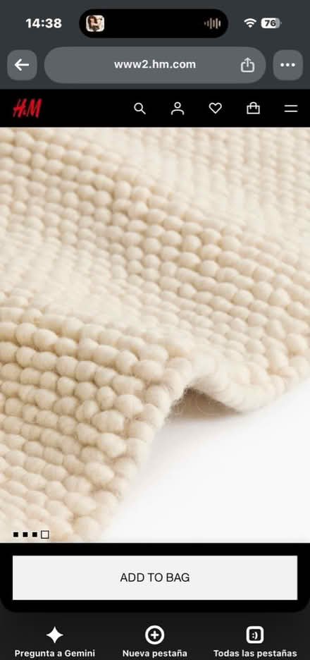 Photo of free H&M home 200x300 wool rug (W11) #3