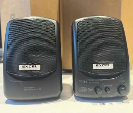 Photo of free Pair of stereo speakers (Swavesey CB24) #1