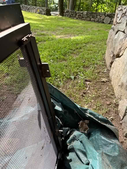 Photo of free Iron fireplace insert screen (Pound Ridge) #3