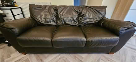 Photo of free Dark brown leather sofas (Chandlers ford SO53) #2