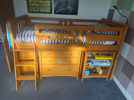 Photo of free Kids bed + mattress + bedding (Wookey BA5) #1