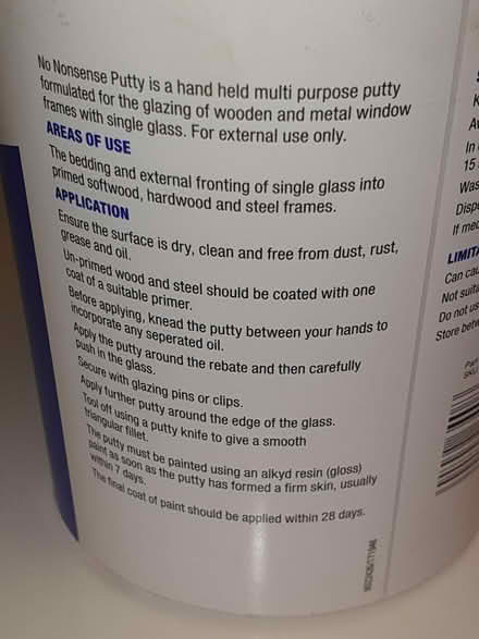 Photo of free PUTTY - NATURAL LINSEED OIL c.1.3kg (ME16 - Allington) #2