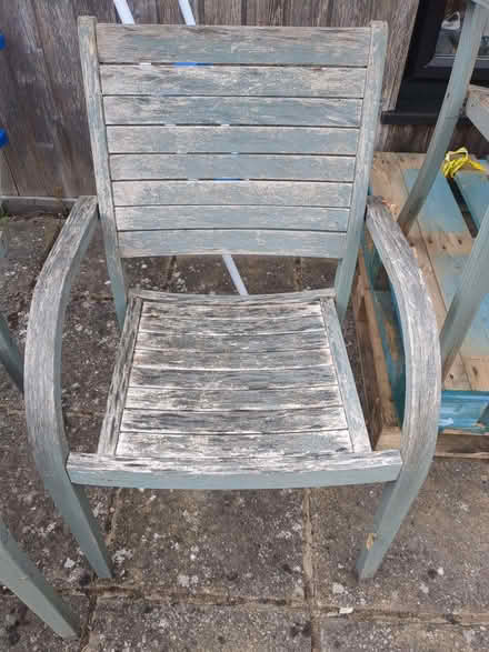 Photo of free Wooden outdoor chairs (Chalton LU4) #3