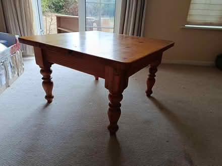 Photo of free Square pine coffee table (Burnham) #1