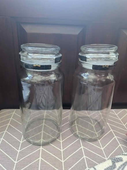 Photo of free 2 x lidded glass coffee jars (Dover CT15) #1