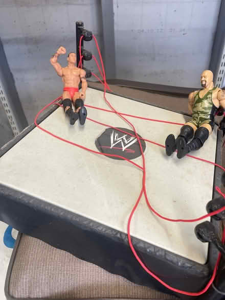 Photo of free WWE lots and lots of wrestlers, accessories and rings/ stage (Lexden CO3) #2