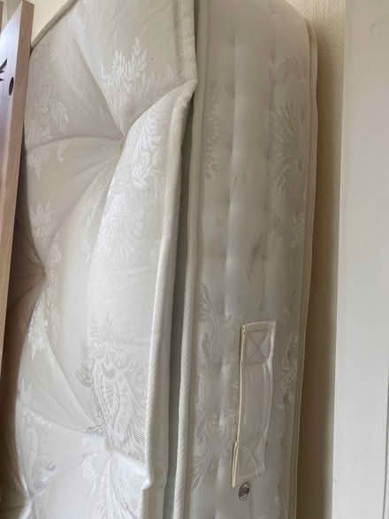 Photo of free Wooden single bed frame and mattress (Wellswood TQ1) #2