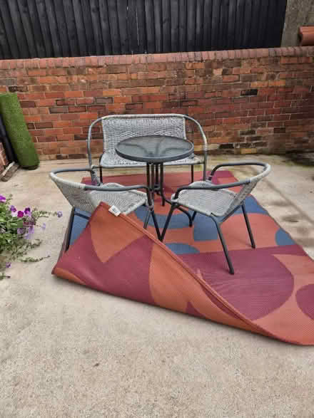 Photo of free Garden Furniture and Rug (Wrexham LL14) #1