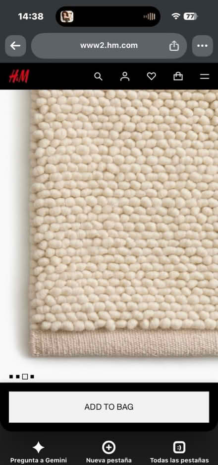 Photo of free H&M home 200x300 wool rug (W11) #2